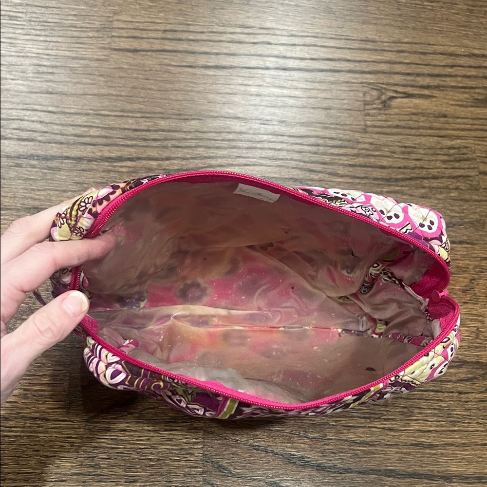 Vera Bradley Floral Pink and Purple Cosmetic Case - Picture 6 of 6